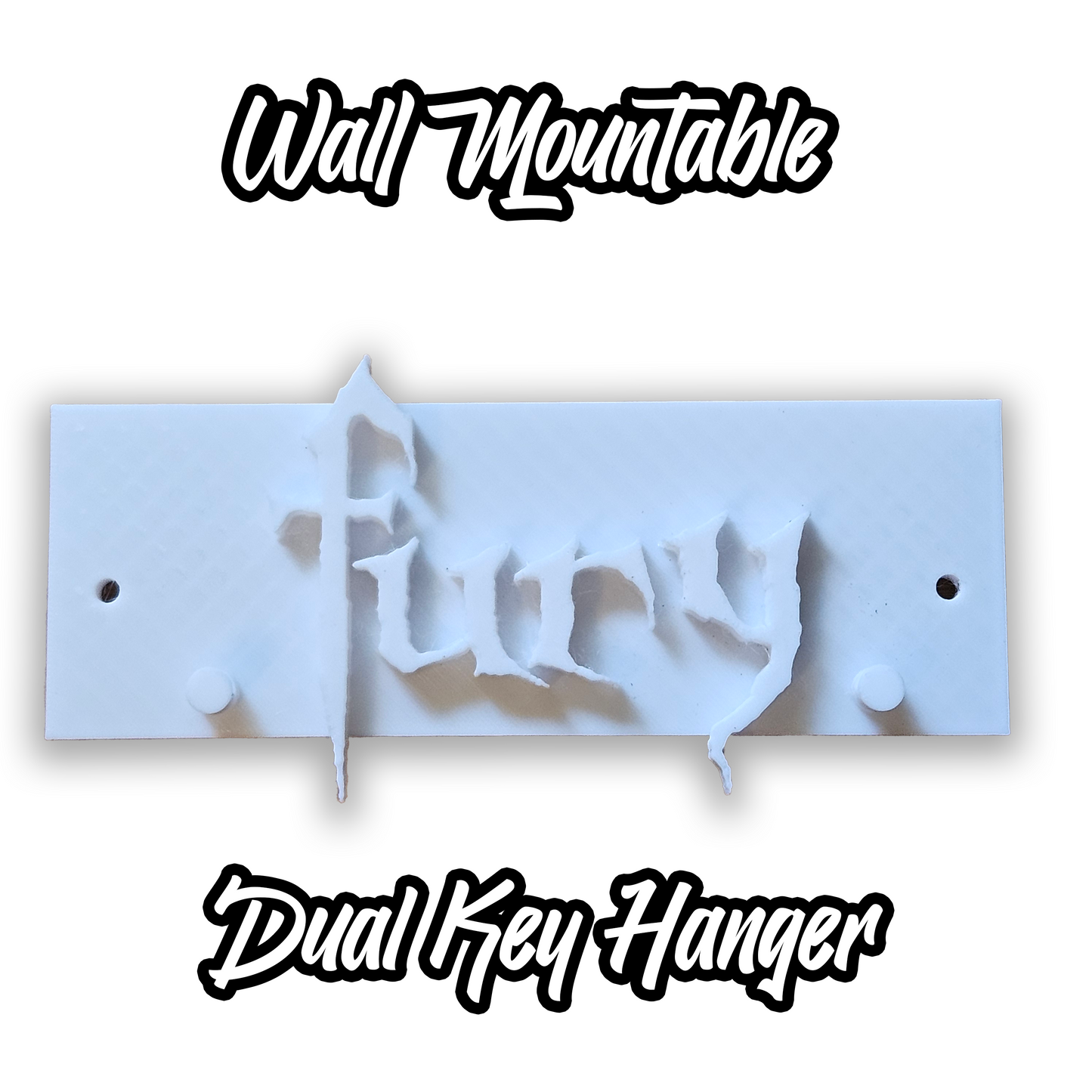 FURY Logo Dual Wall Mountable Key Hanger