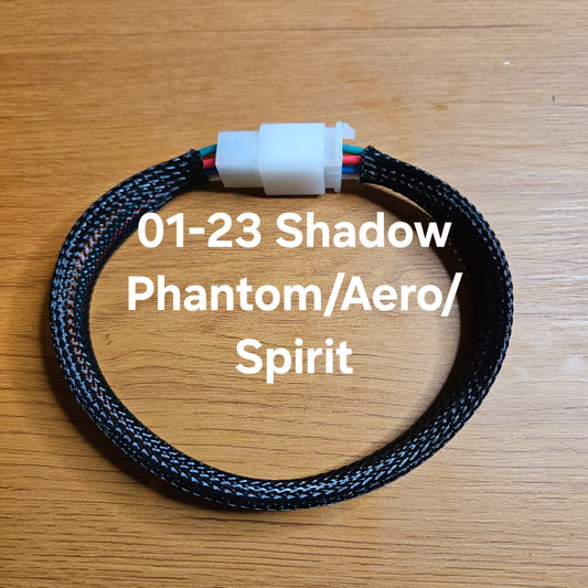 '01-'23 Honda Shadow Phantom/Spirit/Aero 750 12" Wire Extension Harness For Kill-Switch Side